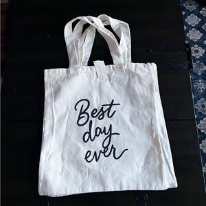 Stylish White Canvas Tote Bag Two Count